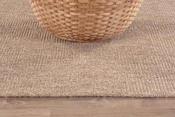 CAMILSON Easy Jute Rug 2x3, Indoor Outdoor Natural Color Fiber Area Rugs - Image 3