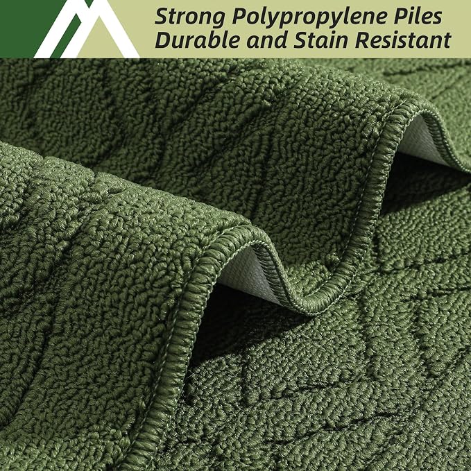COSY HOMEER 48x20 Inch/30X20 Inch Kitchen Rug Mats Made of 100% Polypropylene 2 - Image 2