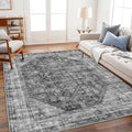 CHAMPLANT Washable Area Rug 3'x5' Vintage Traditional Floor Cover Foldable Thin by CHAMPLANT