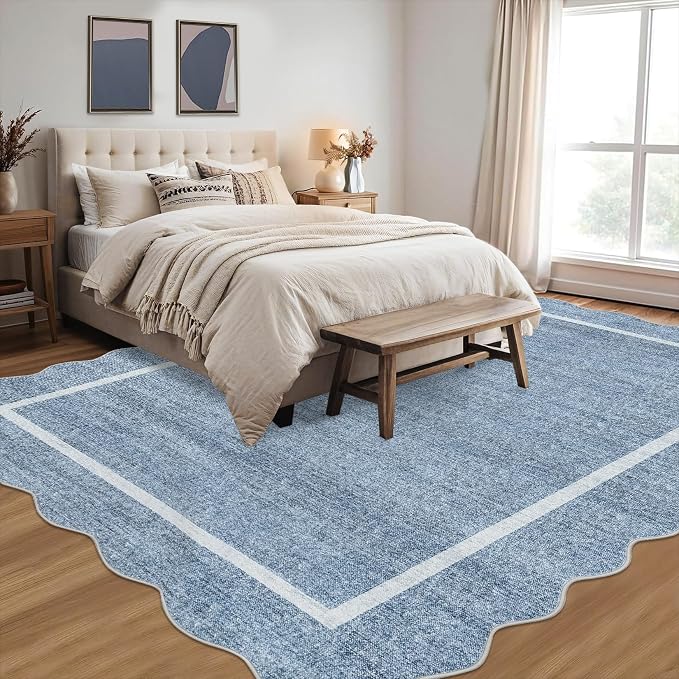 GarveeHome Scalloped Large Living Room Area Rug 8x10 - Image 3