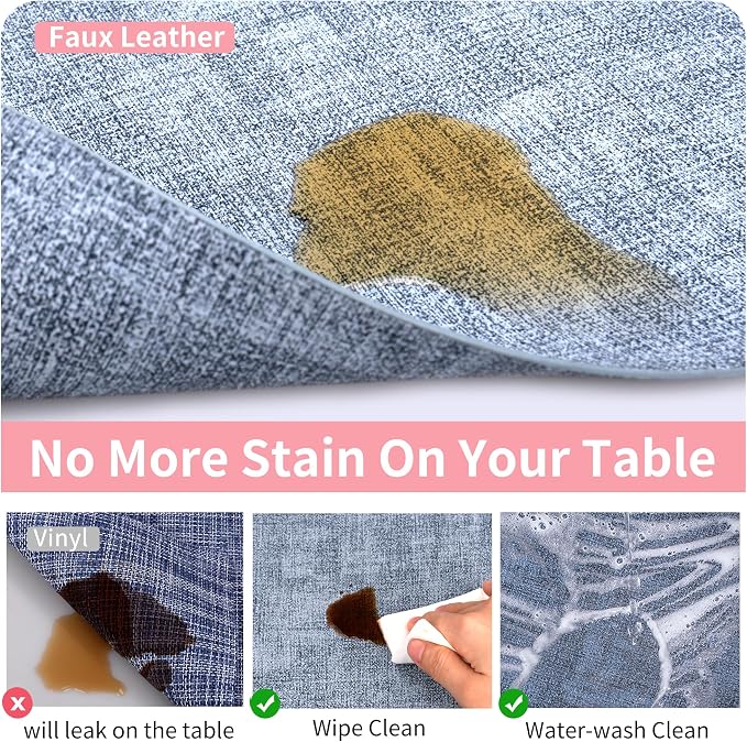 Maxpearl Faux Leather Placemats Set of 4, Suitable - Image 3
