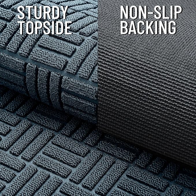 OLANLY Front Door Mat Outside Entrance 47x17, Heavy Duty Sturdy Natural Rubber - Image 4