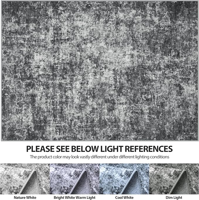 5x8 Area Rugs for Living Room Rug Washable: Abstract Rug for Dining Room - Image 7