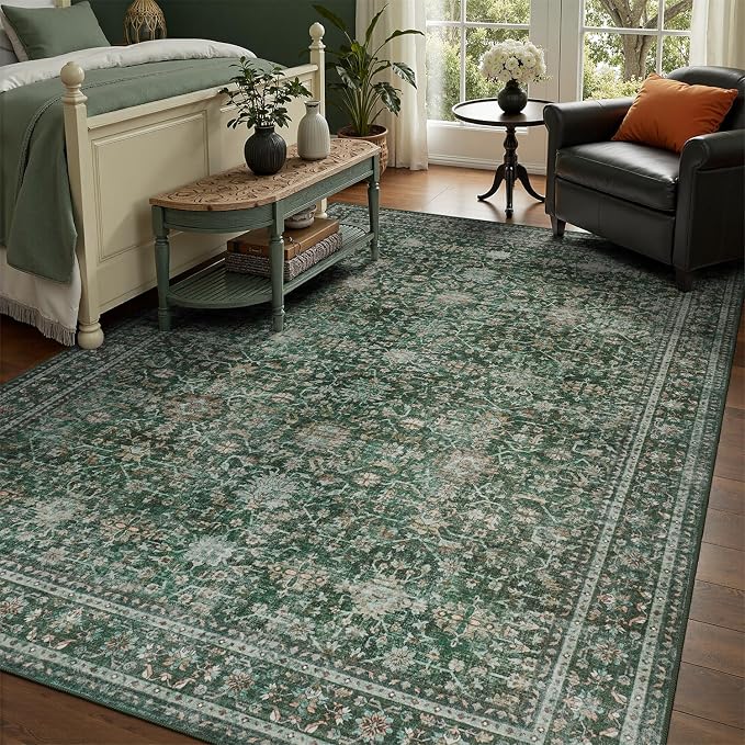 DCX Green 8x10 Rug, Kid & Pet Friendly - Image 2