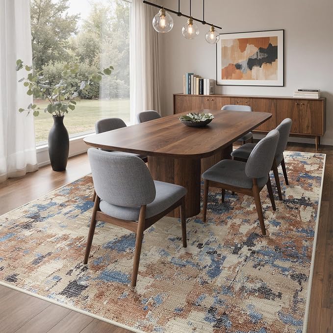 BEIMO Area Rugs 5x7 for Living Room Bedroom, Modern Abstract Machine Washable - Image 3