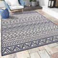 Outdoor Rug Carpet 4x6 ft, Flatweave Textured Outdoor Patio Rug Non Slip Indoor by MontVoo