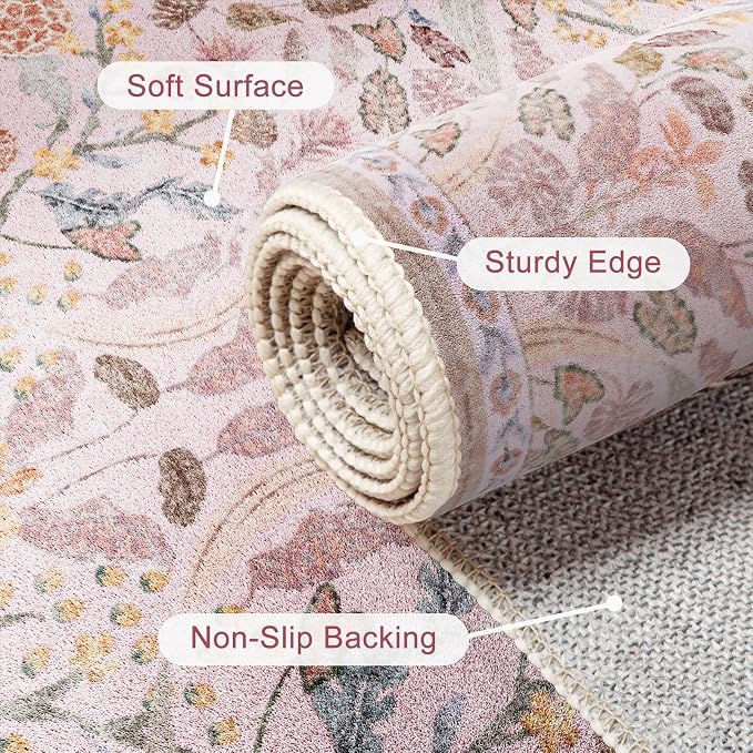 AMTOVO 2.7x8 Runner Rug for Hallway, Washable Non-Slip Long Kitchen Carpet - Image 6