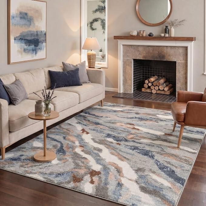 BEIMO Area Rugs 9x12 for Living Room Bedroom, Modern Abstract Machine Washable by BEIMO