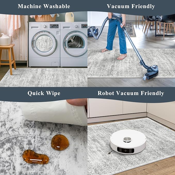 Washable Rug 2x3 for Entryway, Small Non-Slip Kitchen Throw Mat for Sink - Image 7