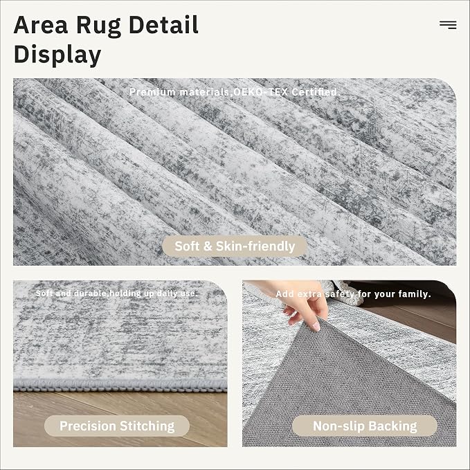 Soalmost Runner Rug 2'x6' Washable Non-Slip Runner Rugs - Image 6