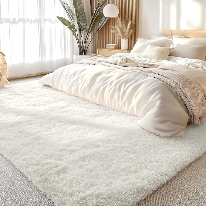 OLANLY 5x5 Area Rugs for Living Room Bedroom, Machine Washable Soft Fluffy - Image 7