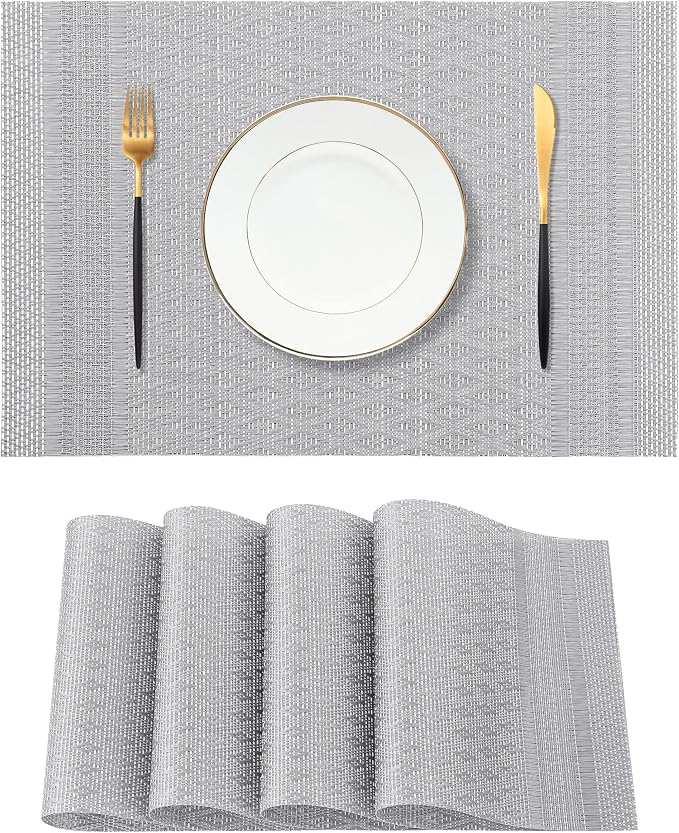 Leetaltree Lunar Grey Placemats Set of 4 by Leetaltree-ArtatEveryTable