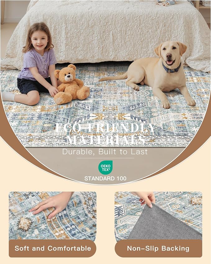 Madane Runner Rugs for Hallway 2x10 Long Washable Non-Slip Hallway Runner Rug - Image 5