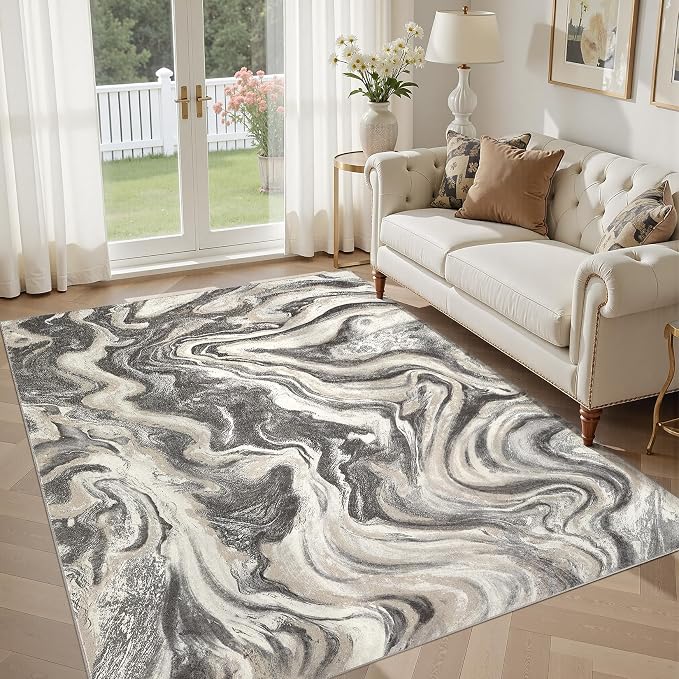 DMOYEST Living Room Area Rugs-6x9 Abstract Large Soft Indoor Washable Rug by DMOYEST