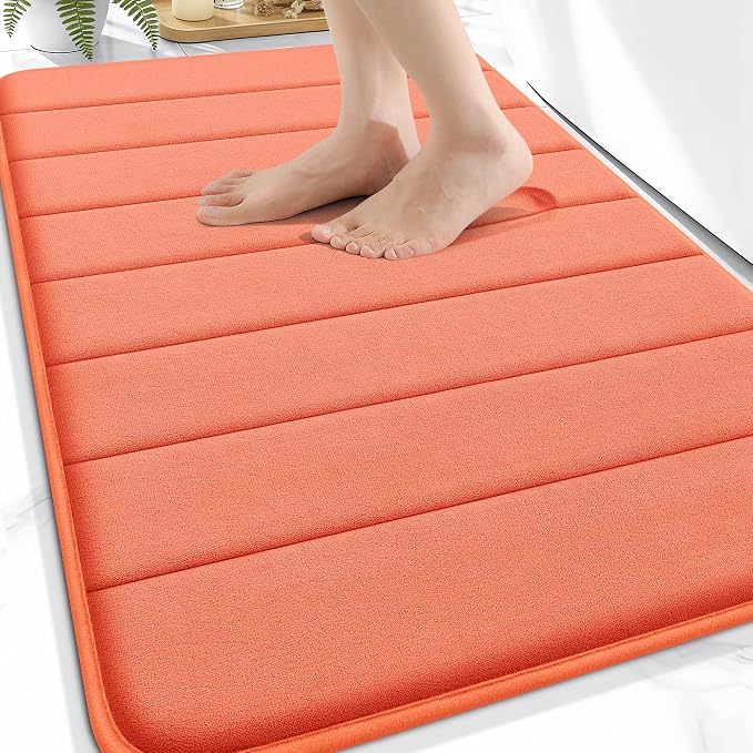 OLANLY Memory Foam Bath Mat 32x20, Super Soft Absorbent Bathroom Rugs, Quick Dry by OLANLY