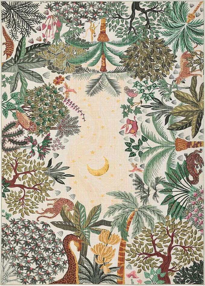 GarveeHome 5x7 Jungle Area Rug Washable Rugs - Image 8