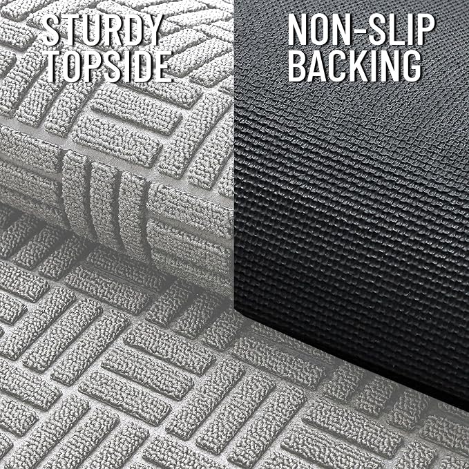 OLANLY Front Door Mat Outside Entrance 59x34, Heavy Duty Sturdy Natural Rubber - Image 4