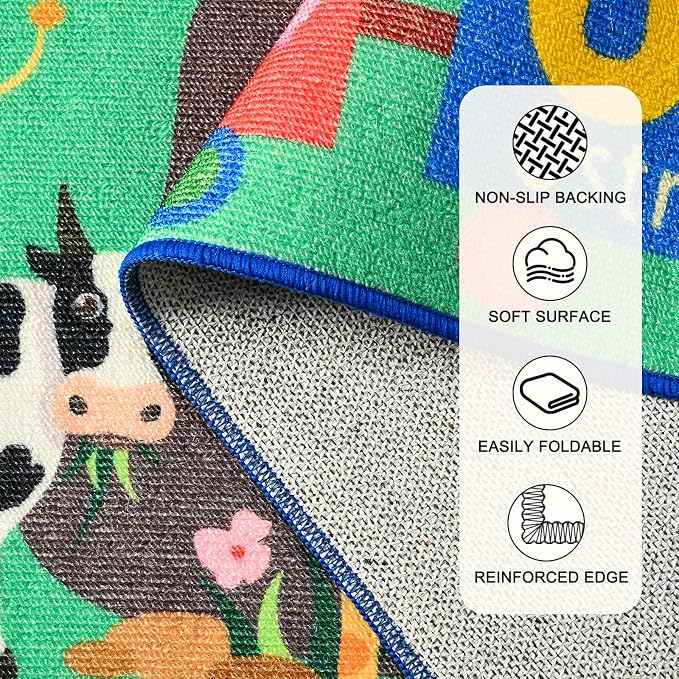 Kids Rug for Playroom, 3x5 ABC Educational Carpet for Classroom, Fun Alphabet - Image 4