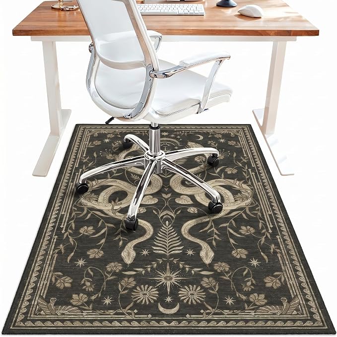 48"x60" Office Chair Mat for Hardwood Tile Floor, Under Desk Carpet Protector by BESBLEE