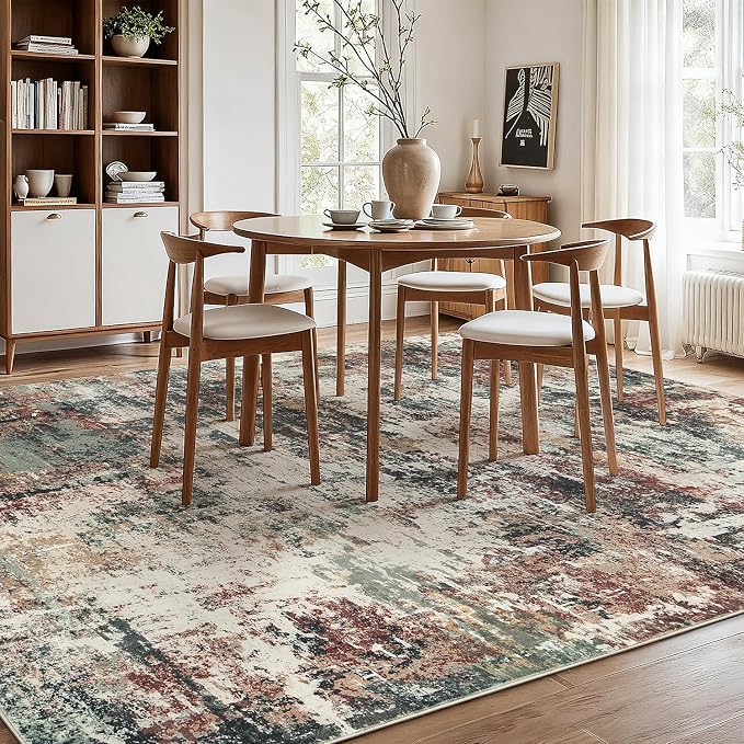 Rugflix 8x10 Area Rugs for Living Room, Washable Large Rug Stain-Resistant Low - Image 3