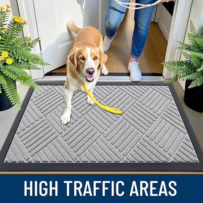 OLANLY Front Door Mat Outside Entrance 29.5x17, Heavy Duty Sturdy Natural - Image 6