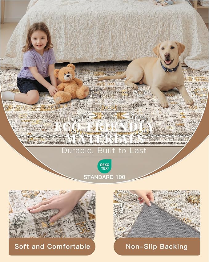 Madane Runner Rugs for Hallway 2x10 Long Washable Non-Slip Hallway Runner Rug - Image 5