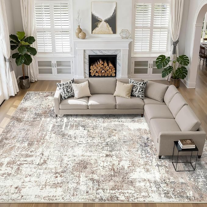 10x13 Area Rug Living Room: Washable Large Abstract Modern Soft Rugs Stain by LOONGRUG