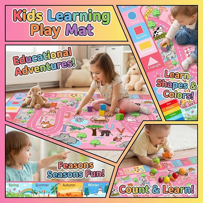 2.5x4 ft ABC Rug for Kids Room Nursery Classroom Rug, Kids Rugs for Playroom - Image 4