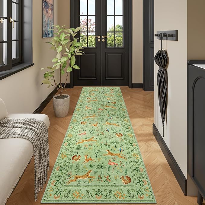 DUKINO 2.6x8 Rug for Hallway, Washable Kitchen Runner Rug - Image 7