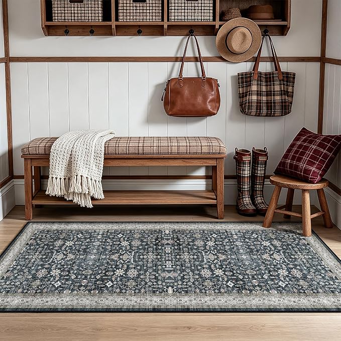 Large 3x5 Entryway Rug Indoor Ashen by WelcometoBabovid