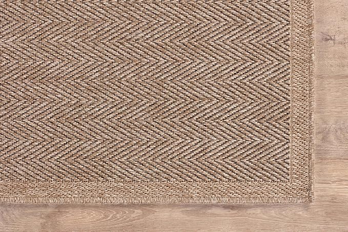 CAMILSON Easy Jute Rug 5x7, Indoor Outdoor Natural Color Fiber Area Rugs - Image 6