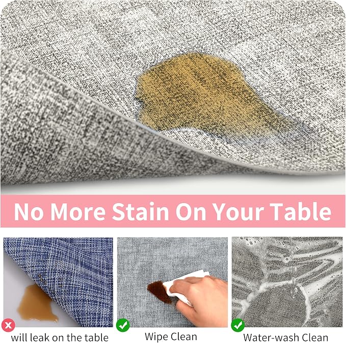 Maxpearl Faux Leather Placemats Set of 6, Suitable - Image 4
