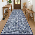 KILOCOCO Hallway Runner 2.6x8 Rug Runner Printed Vintage Floral Washable by Kilococo