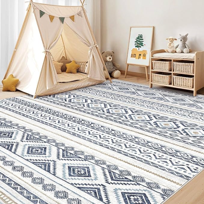 cotiled 7x9 Area Rugs Living Room Rug: Washable Boho Rugs - Image 7