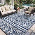 MontVoo Outdoor Rug 8x10 Waterproof Outdoor Patio Rug Mat Reverisble Plastic by MontVoo