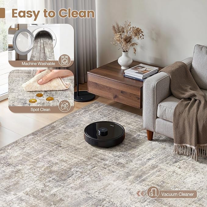 cotiled Washable 5x7 Area Rug for Living Room - Image 2