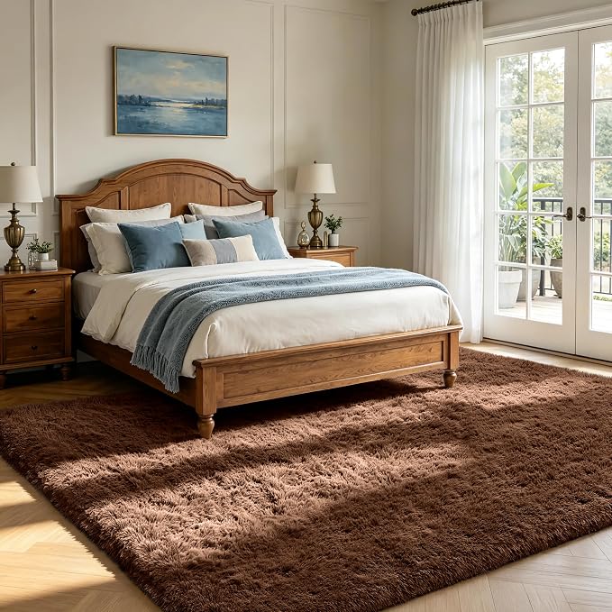 Shag Area Rugs for Bedroom Living Room, 6X9 Ultra Soft Fluffy Area Rugs for Dorm - Image 4