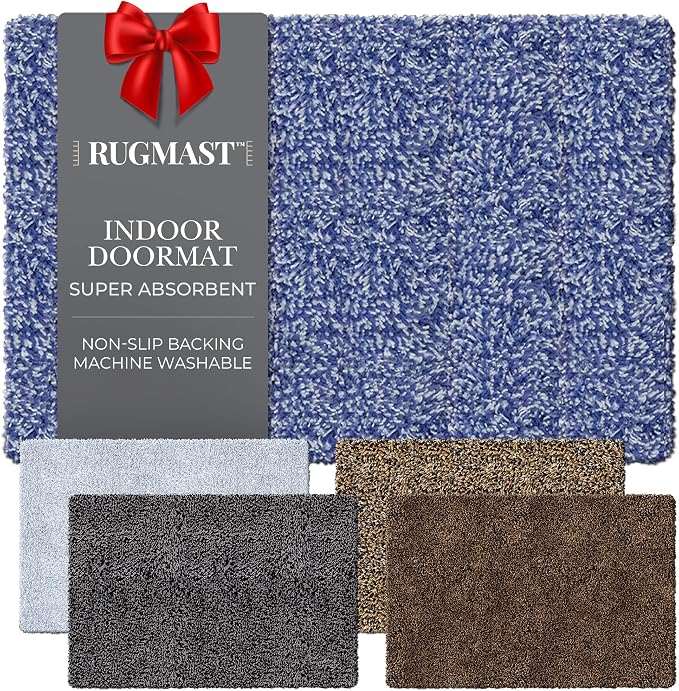 Premium Microfiber Indoor Door Mat – 36"x60" Washable Entry Mat, Waterproof by RugMast
