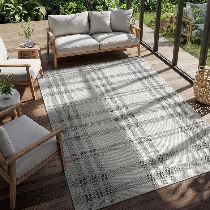 CAMILSON Easy Jute Rug 4x6, Indoor Outdoor Off-White Color Fiber Area Rugs - Image 9