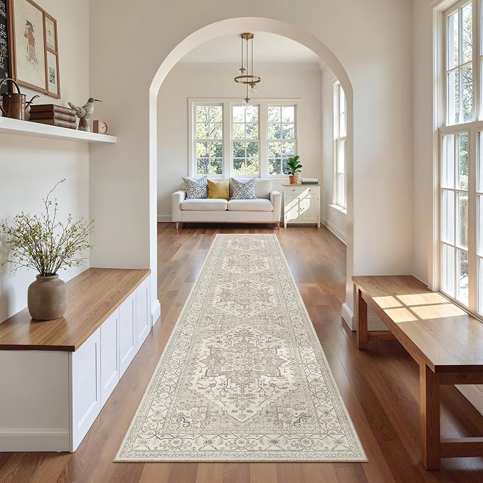 Madane Runner Rugs for Hallway 2x10 Long Washable Non-Slip Hallway Runner Rug by Madane