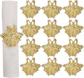 ALPHA Living HOME 12 Pcs Modern Bee Napkin Rings by ALPHALivingHOME