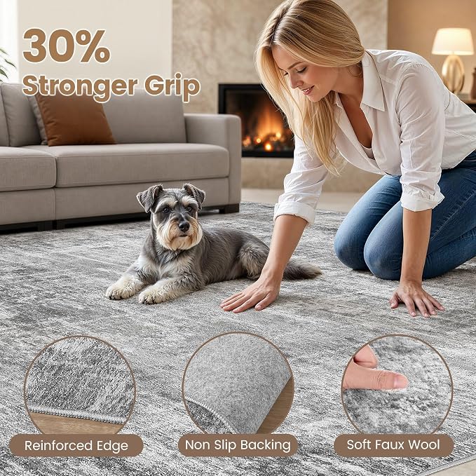 Washable 6x9 Area Rug for Living Room - Image 3