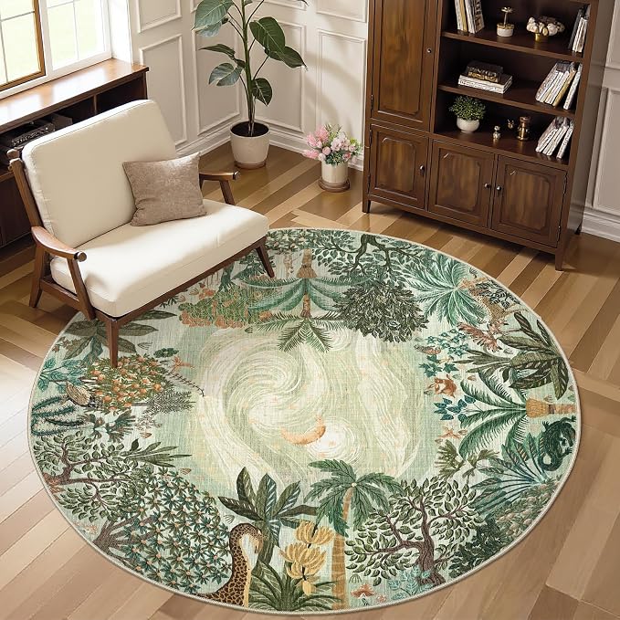 GarveeHome Round Area Rugs 6ft for Bedroom - Image 2