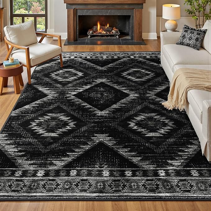 BESTSWEETIE Area Rug 6x9 Rug Machine Washable Non-Slip Low Pile Print Pattern - Image 2
