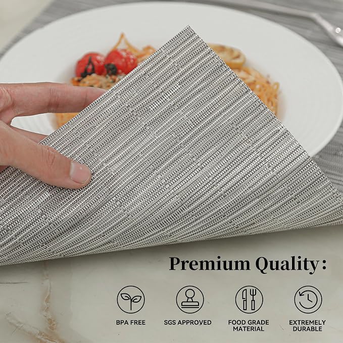 Leetaltree Silver Placemats Set of 12 - Image 2