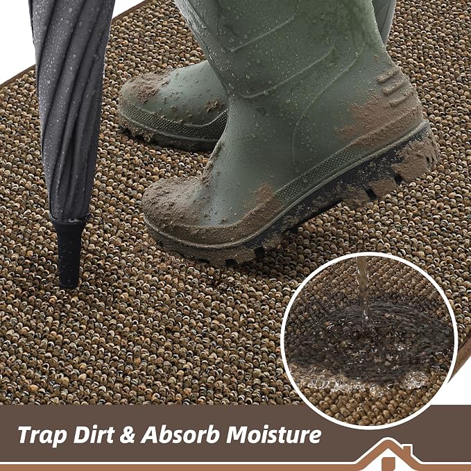 BEQHAUSE Dirt Trapper Door Mat 36" x 60", Non-Slip Washable Doormats Entrance - Image 3