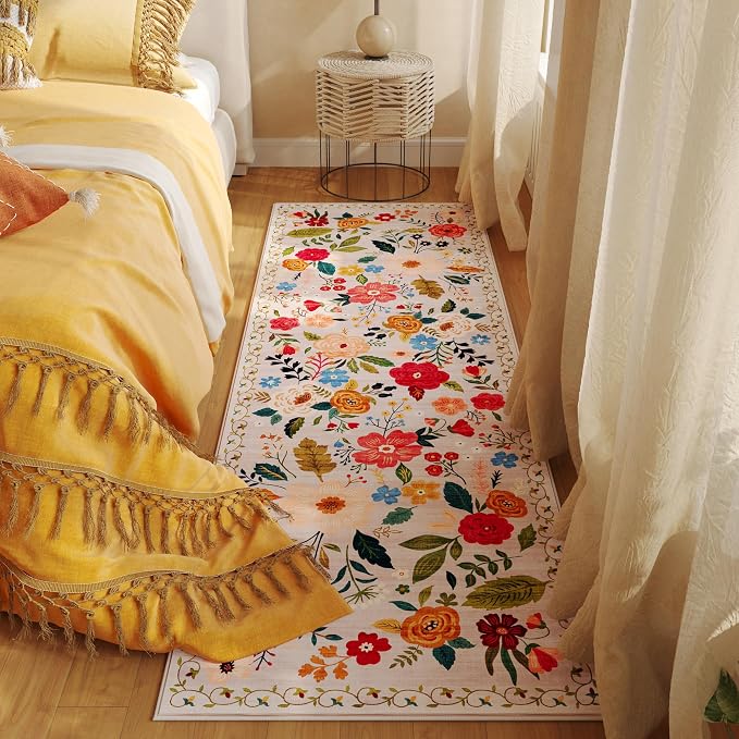Rugcomf Runner Rug for Hallways Kitchen Rug Non Slip 2'6''x8' Washable Rugs - Image 5