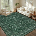 5x7 Area Rugs Living Room Rug: Washable Vintage Distressed Floral Rug No Slip by EXPEDIX