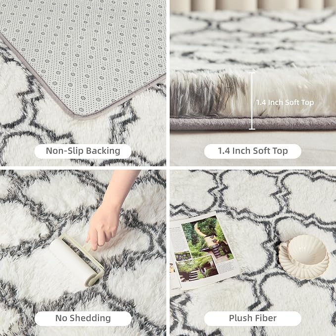 Litanika 6x9 Geometric Shag Area Rug - Image 5