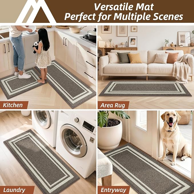 COSY HOMEER Kitchen Rugs Non-Slip 20x30/20x48 Inch Thick Polypropylene Standing - Image 6